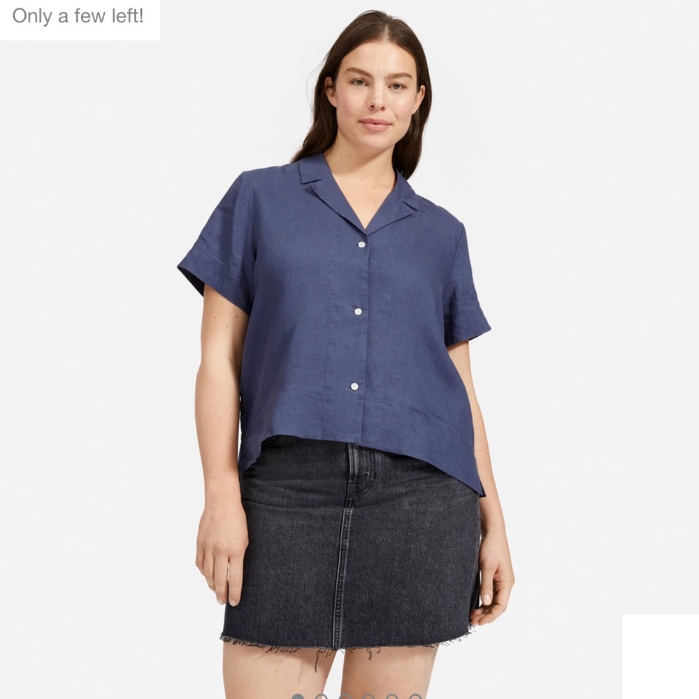 Everlane Linen Short-Sleeve Notch Shirt